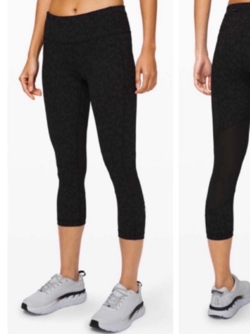 Lululemon Pace Rival Crop *22" Formation Camo Deep Coal Multi / Black size six 6